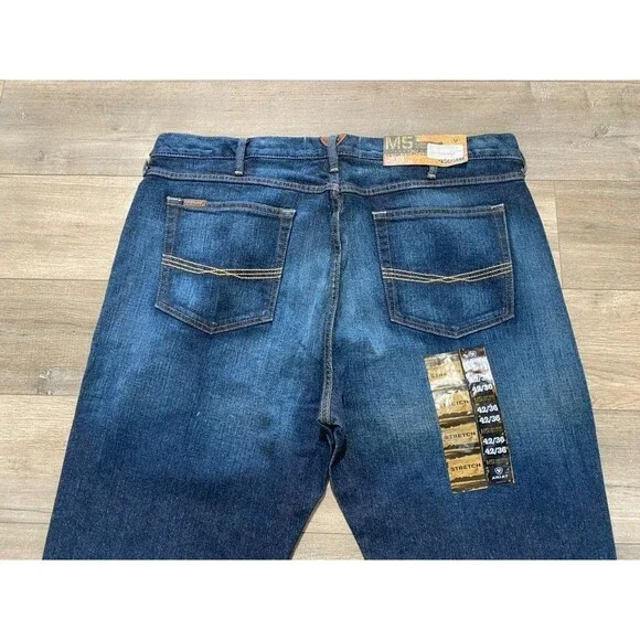 Ariat M5 Mens 42X36 Low Rise Straight Western Dark Blue Durham Denim Jeans